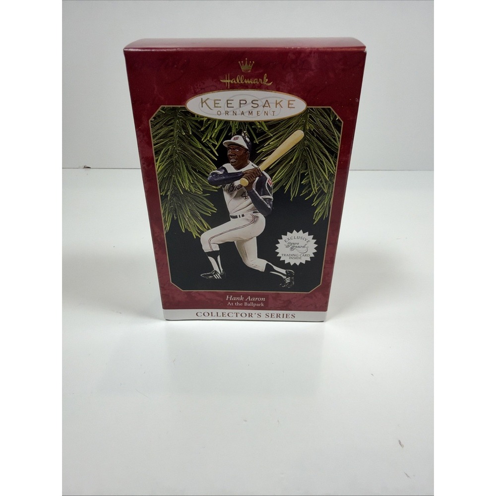 Hallmark Keepsake Hank Aaron At The Ballpark Series 2 MLB Baseball Ornament 1997